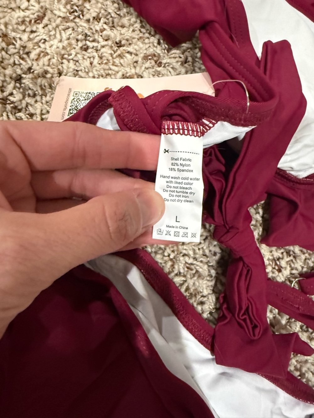 Nwt Magenta One-Piece Ruffle Tie-Front Swimsuit - Picture 4 of 7